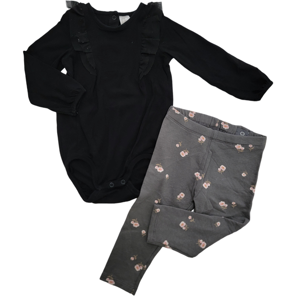 H&M 9-12 mois *cache-couche pailettes avec picots dorés