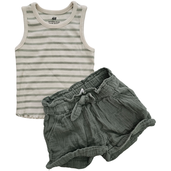 Haut h&m 2-4T, bas GAP 2T