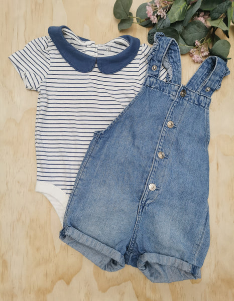 Haut GAP, salopette H&M 6-12 mois
