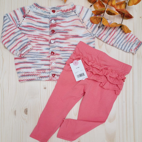 Haut tricot fait main, bas george 12-18 mois*Neuf